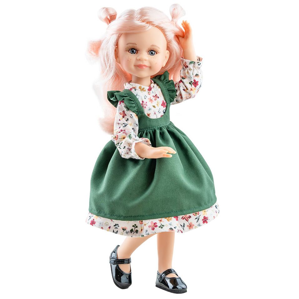 Las Amigas, Кукла Клео, със зелена рокличка, 32 см, Paola Reina