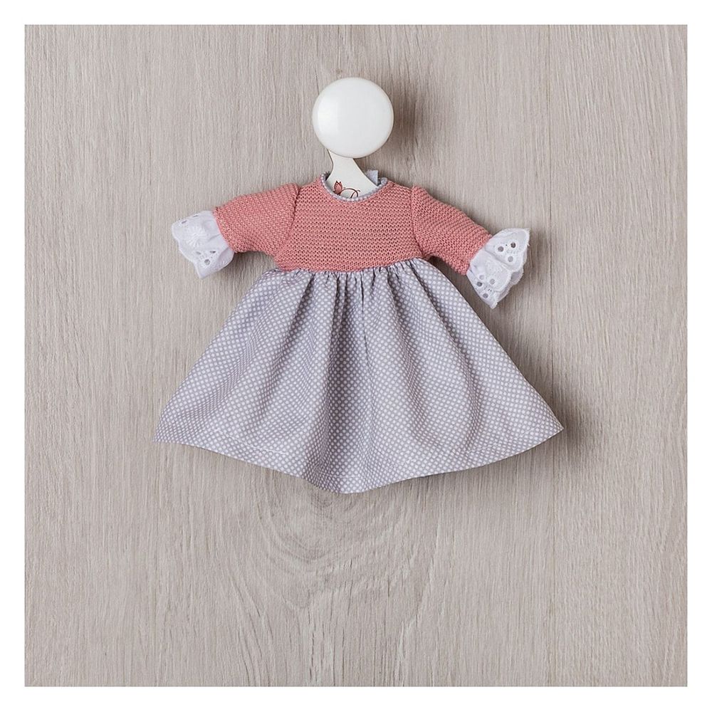 Рокля с дантели, за кукла Силия, 30 см