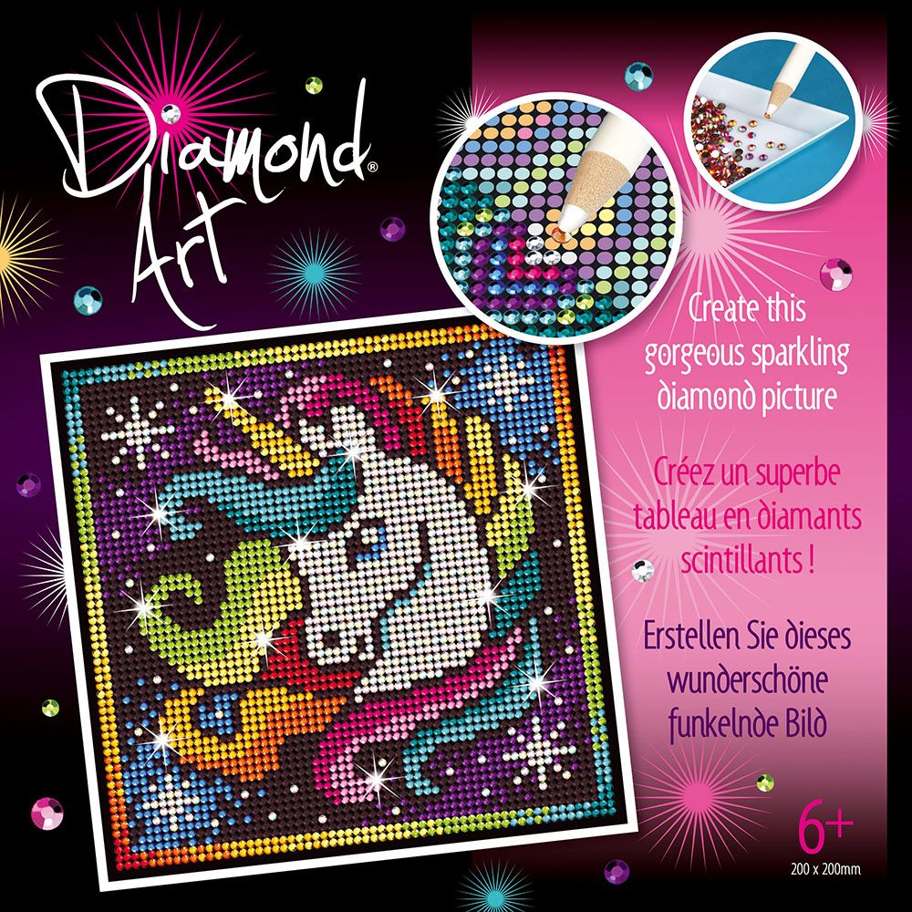 Sequin art, Картина с диаманти, Еднорог