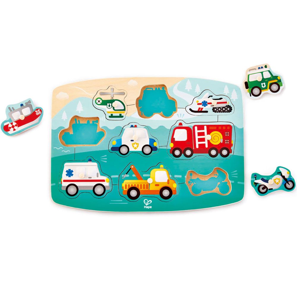 Hape, Дървен пъзел с дръжки, Спешна помощ