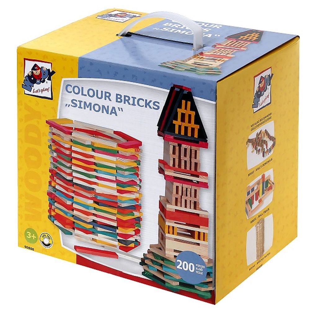 Дървени тухлички Симона, 200 елeмента