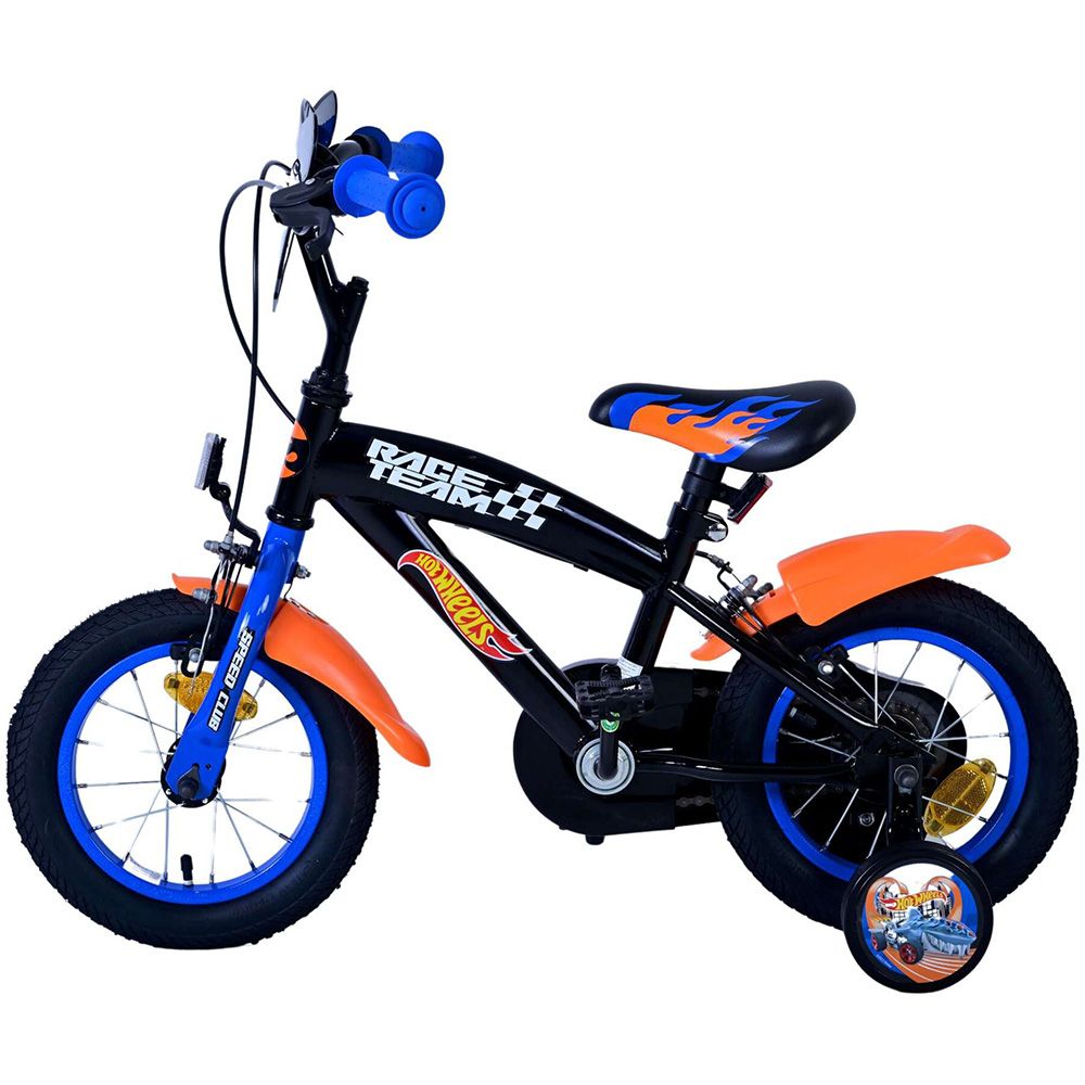 Детски велосипед с помощни колела, Hot Wheels,12 инча