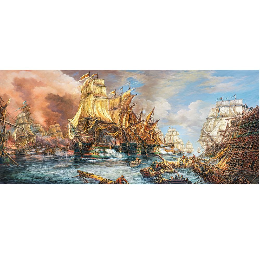 Битка в морето, панорамен пъзел 600 части