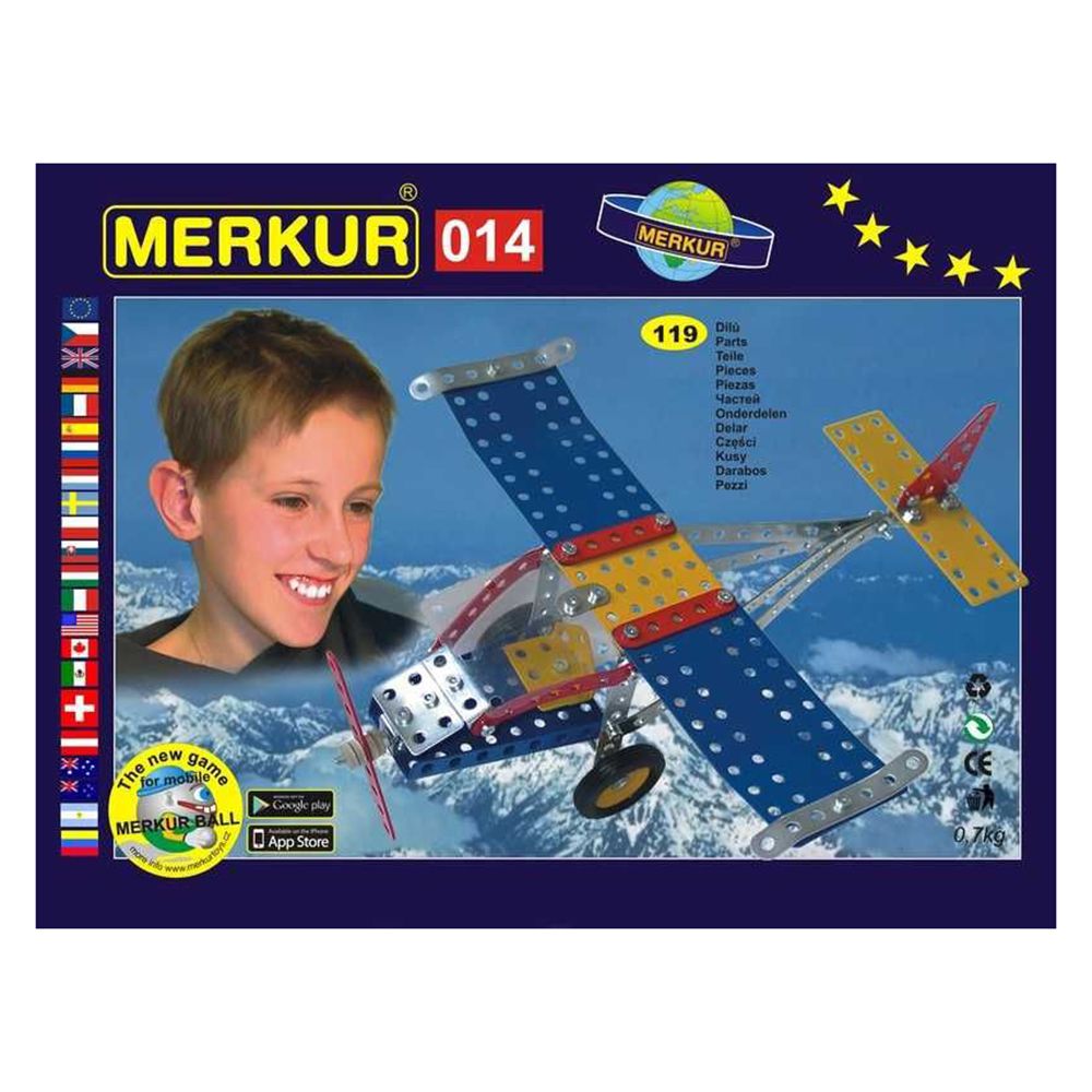 Метален конструктор, Самолет, 10 в 1, 119 части
