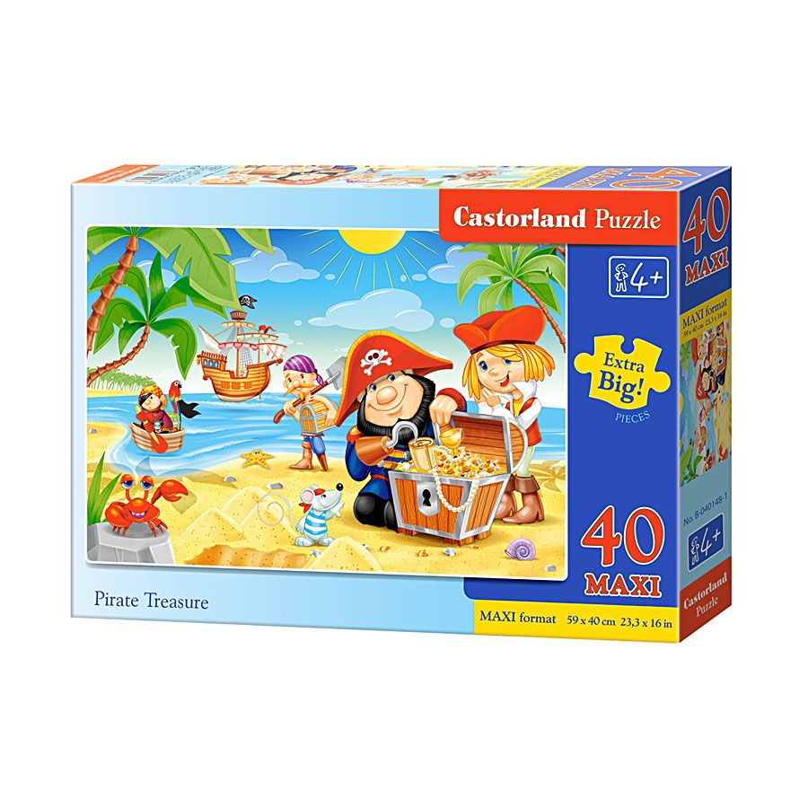 MAXI, Пиратско съкровище, пъзел 40 части, Castorland