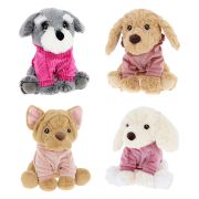 Екологична плюшена играчка, Кученце със суитшърт, 18 см
