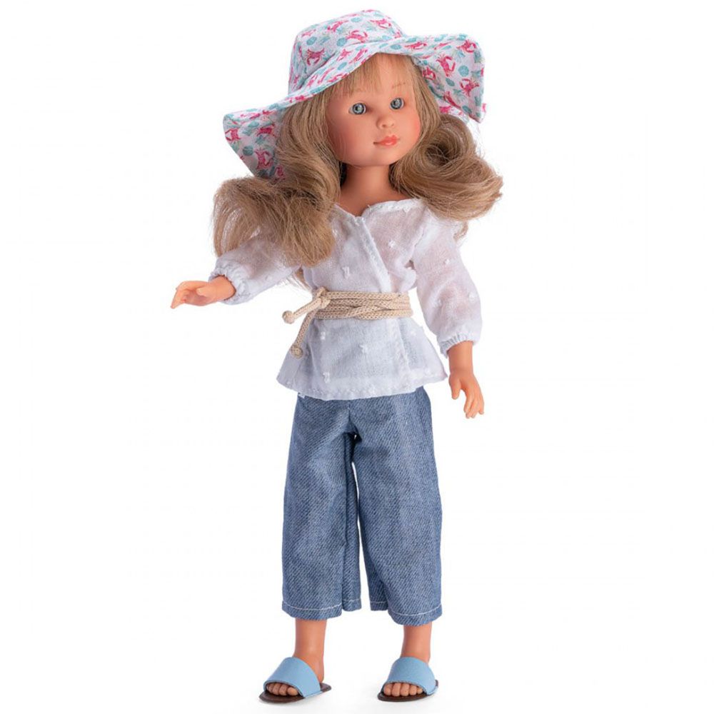 Asi, Кукла Силия, с дънков панталон и лятна шапка