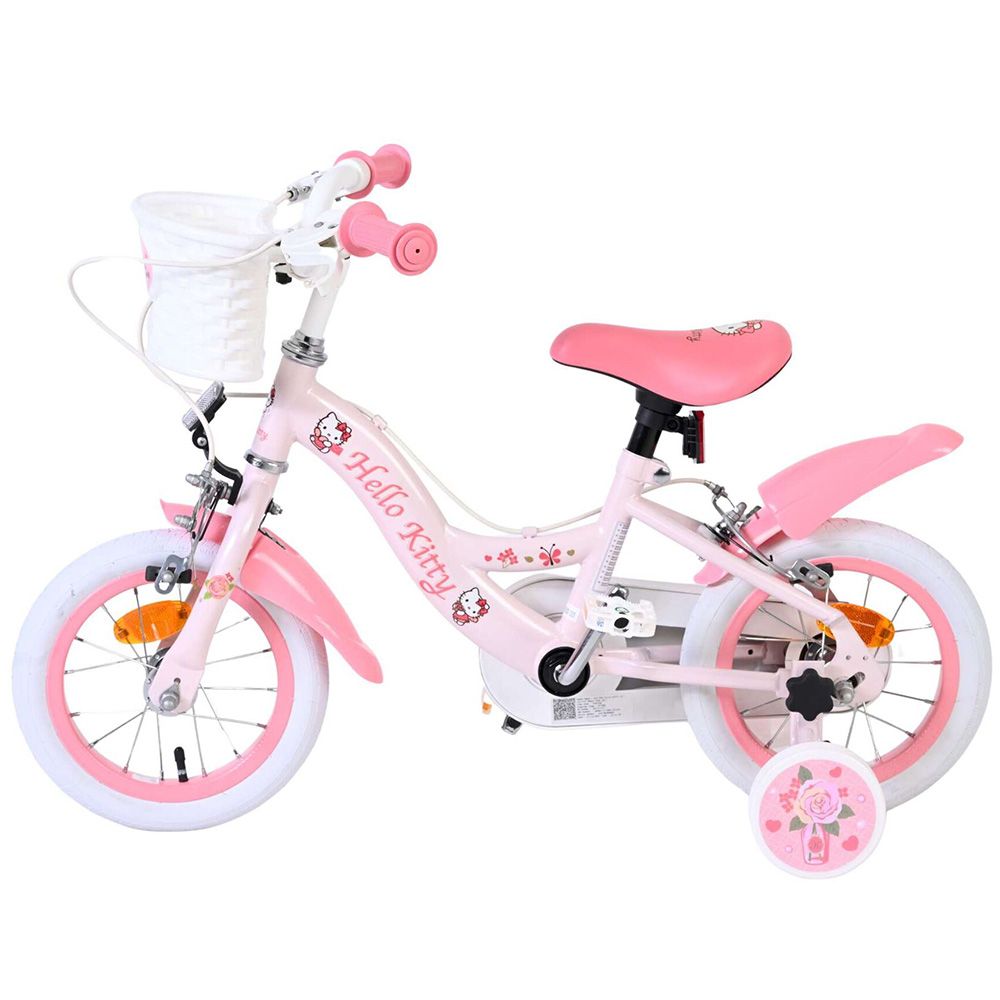 Детски велосипед с помощни колела, Hello Kitty, 12 инча