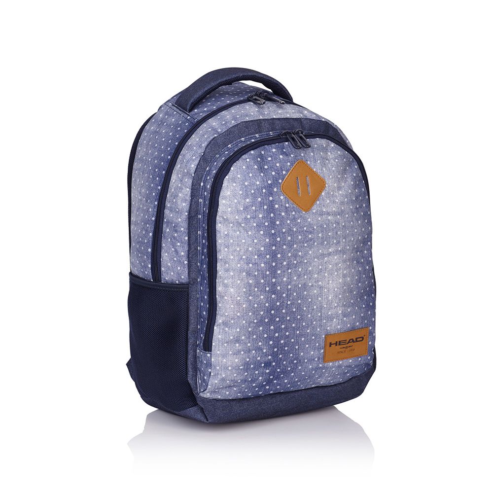 Astra, Ученическа раница, Светло Синя на Бели точки, Head