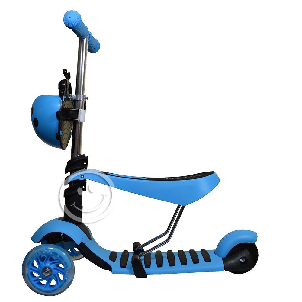 ScooTer, Тротинетка със седалка 2 в 1, синя
