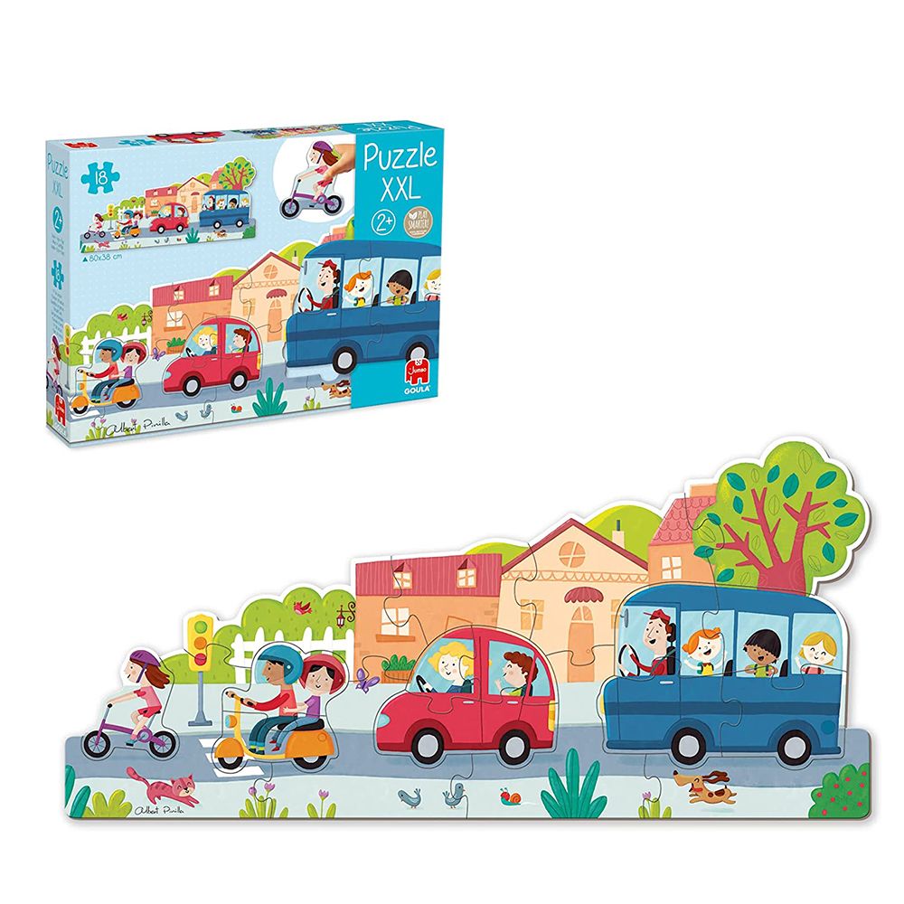 Прогресивен пъзел град, 18 XXL части