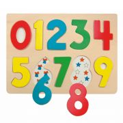 Дървен пъзел с цифри