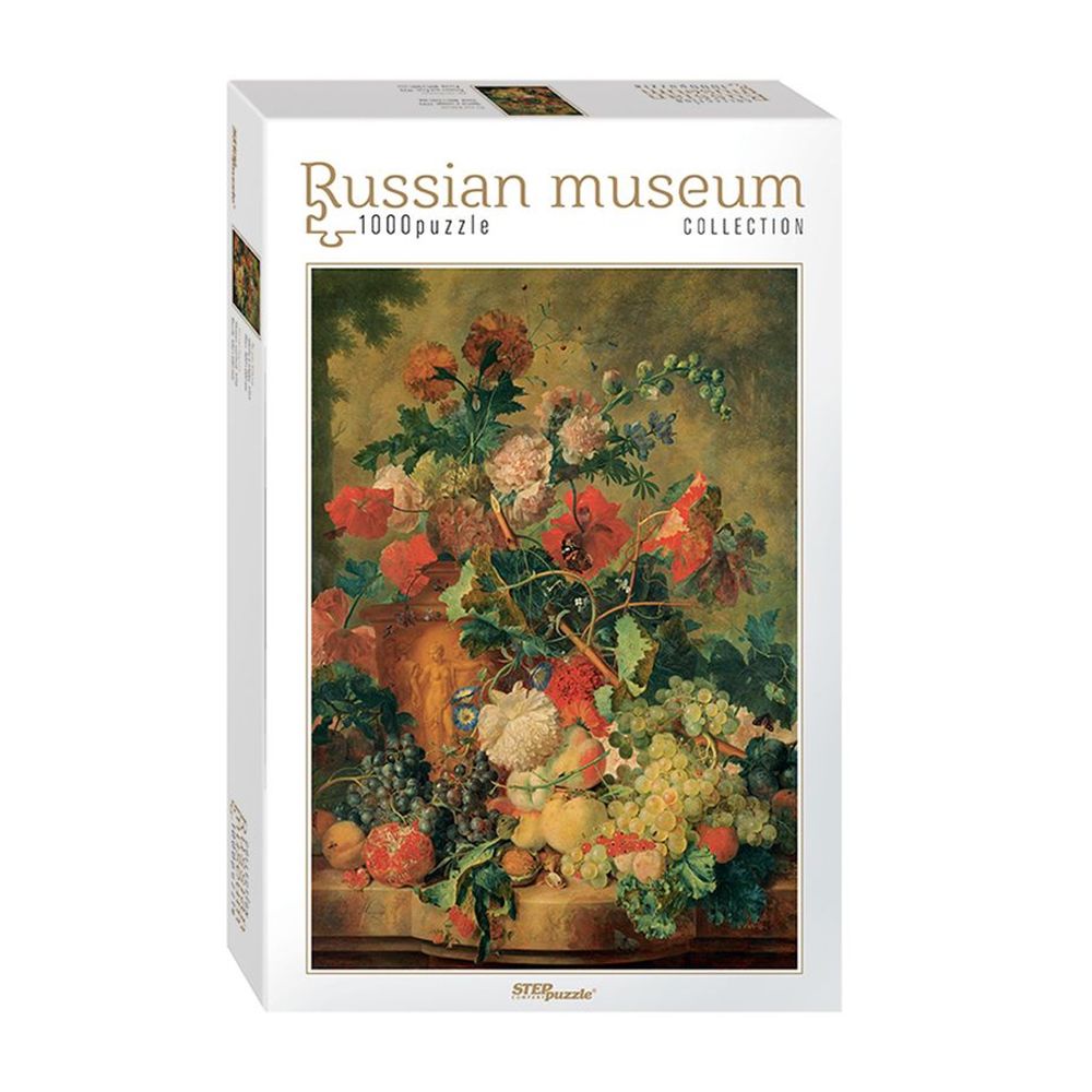 STEP Puzzle, Цветя и плодове, Ян Ван Хюсум, пъзел-репродукция 1000 елемента