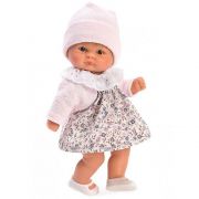 Кукла-бебе Чикита, с розовa жилетка и рокля на цветя
