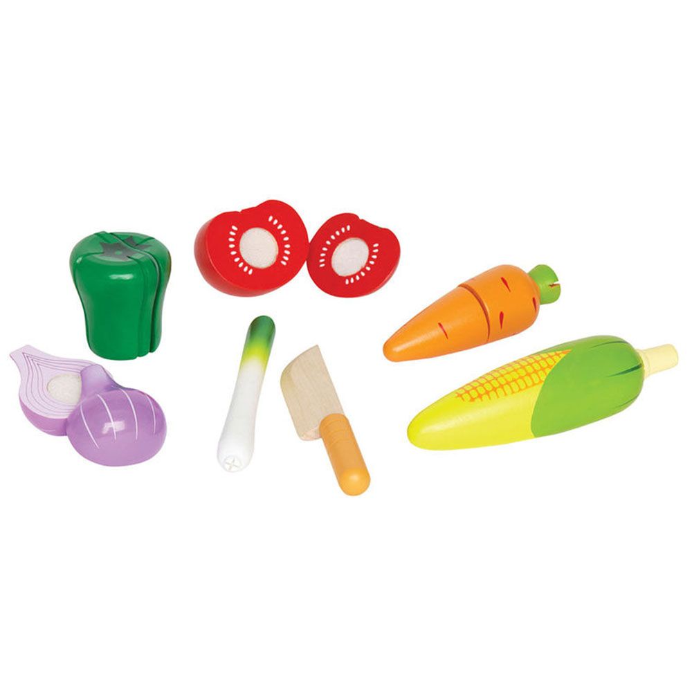 Hape, Дървен комплект за рязане, Здравословни зеленчуци