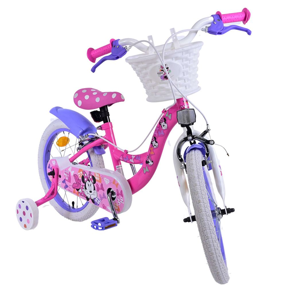 Детски велосипед с помощни колела, Мини Маус, 16 инча , FW