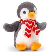 Пингвин с шалче, плюшена коледна играчка, 25 см