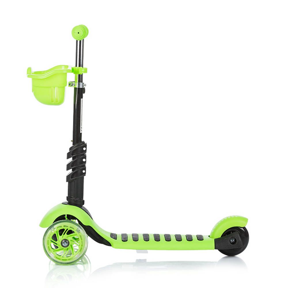 Тротинетка КИДИ със седалка 2 в 1, зелена