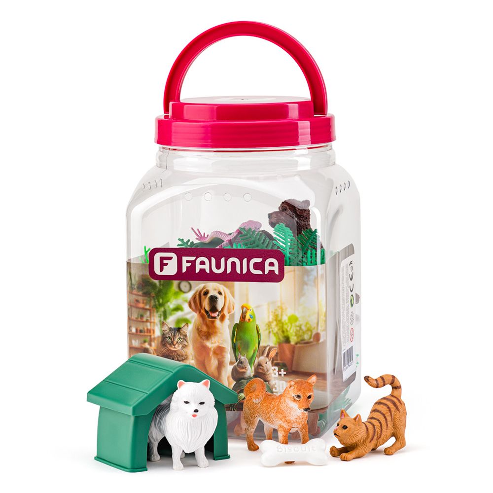 FAUNICA, Домашни любимци - фигурки за игра в кофа, 30 части