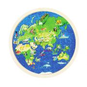 Дървен кръгъл пъзел, Глобус