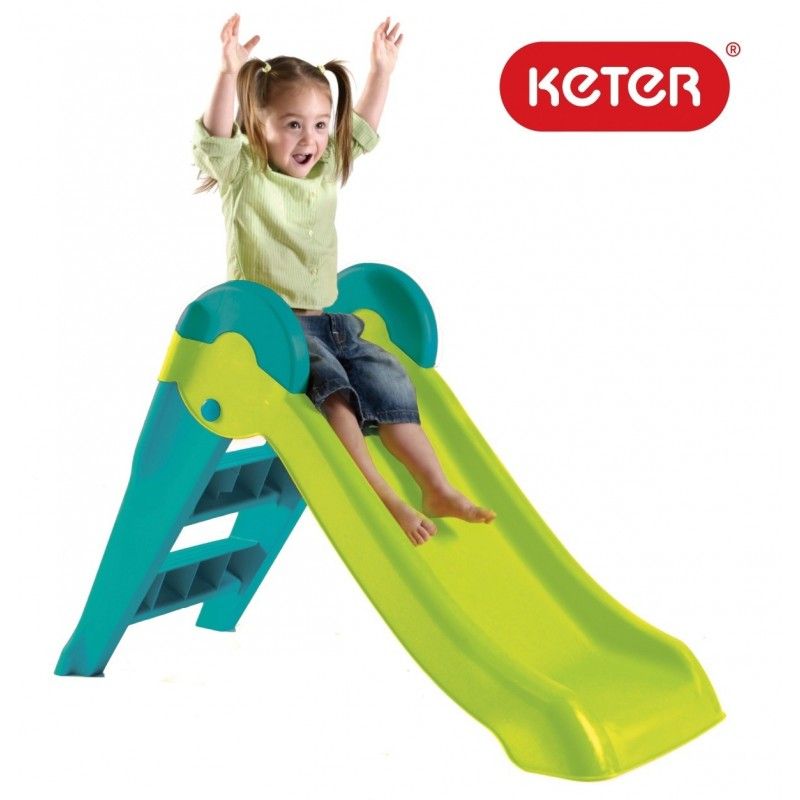 Keter, Детска пластмасова пързалка, синьо и зелено