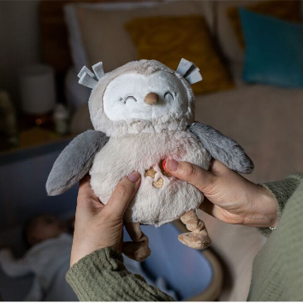 Бухалчето Оли Делукс с БЯЛ ШУМ, бебешка играчка за сън