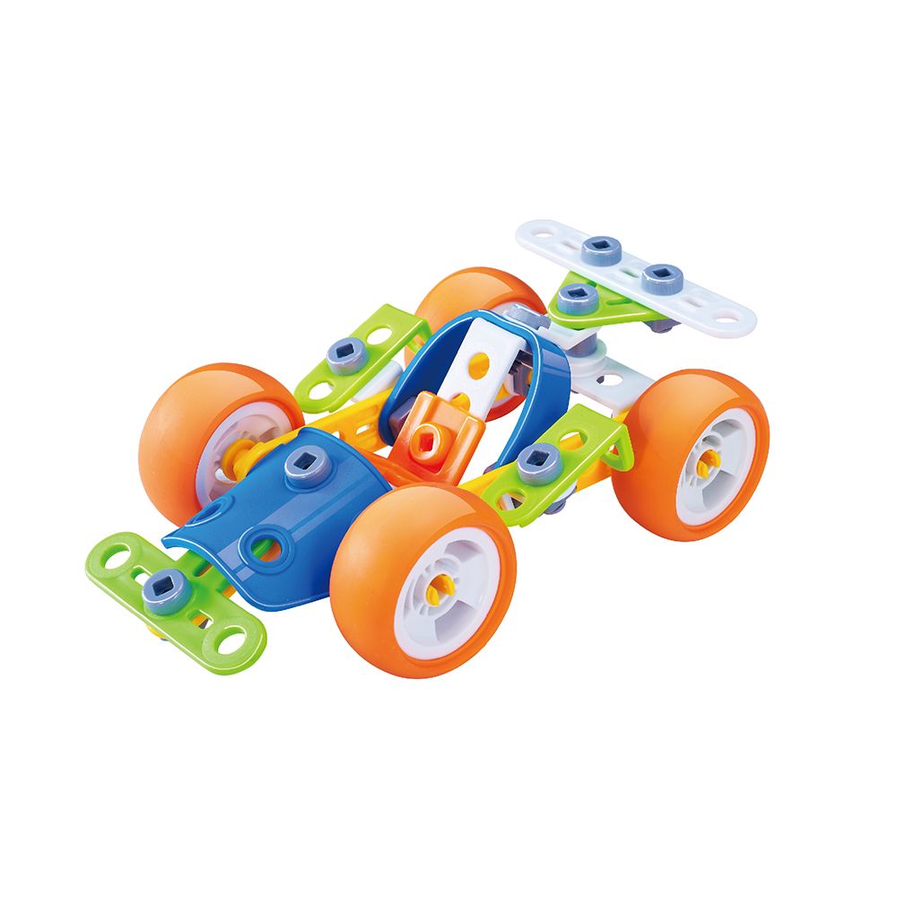 Състезателна кола, пластмасов конструктор, 60 части