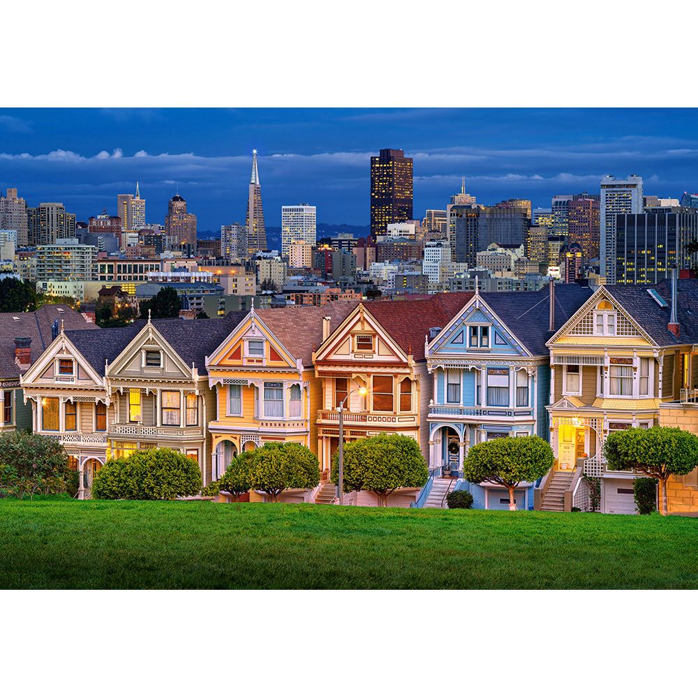 Гледка към къщите, Дяволските пеперудки (Painted Ladies), Сан Франциско, пъзел 1000 части