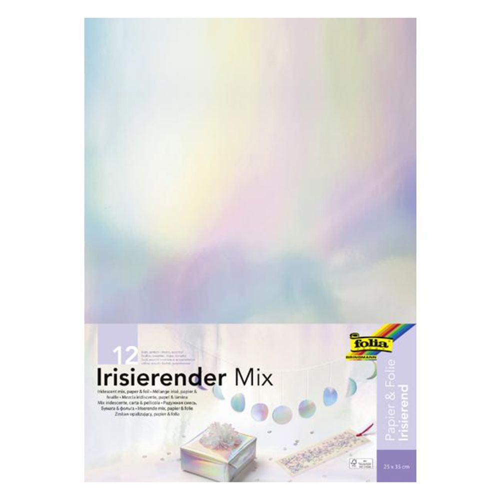Folia Bringmann, Ирисцентна хартия и фолио, микс, 12 листа, 25 x 35 см