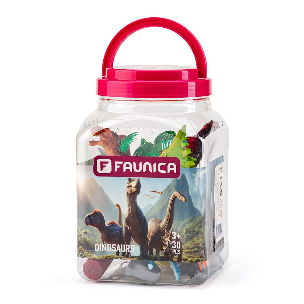 FAUNICA, Динозаври - фигурки за игра в кофа, 30 части