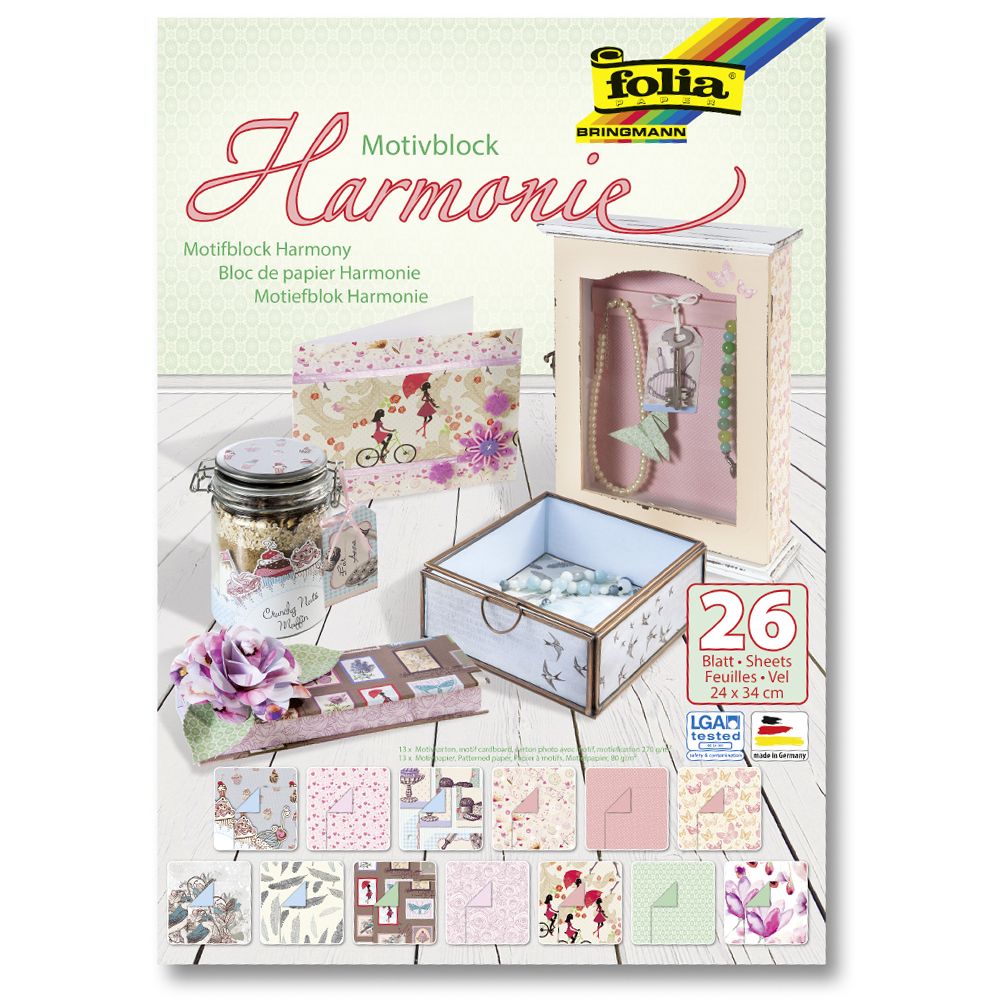 Folia Bringmann, Блокче с дизайнерски хартии и картони, Хармония