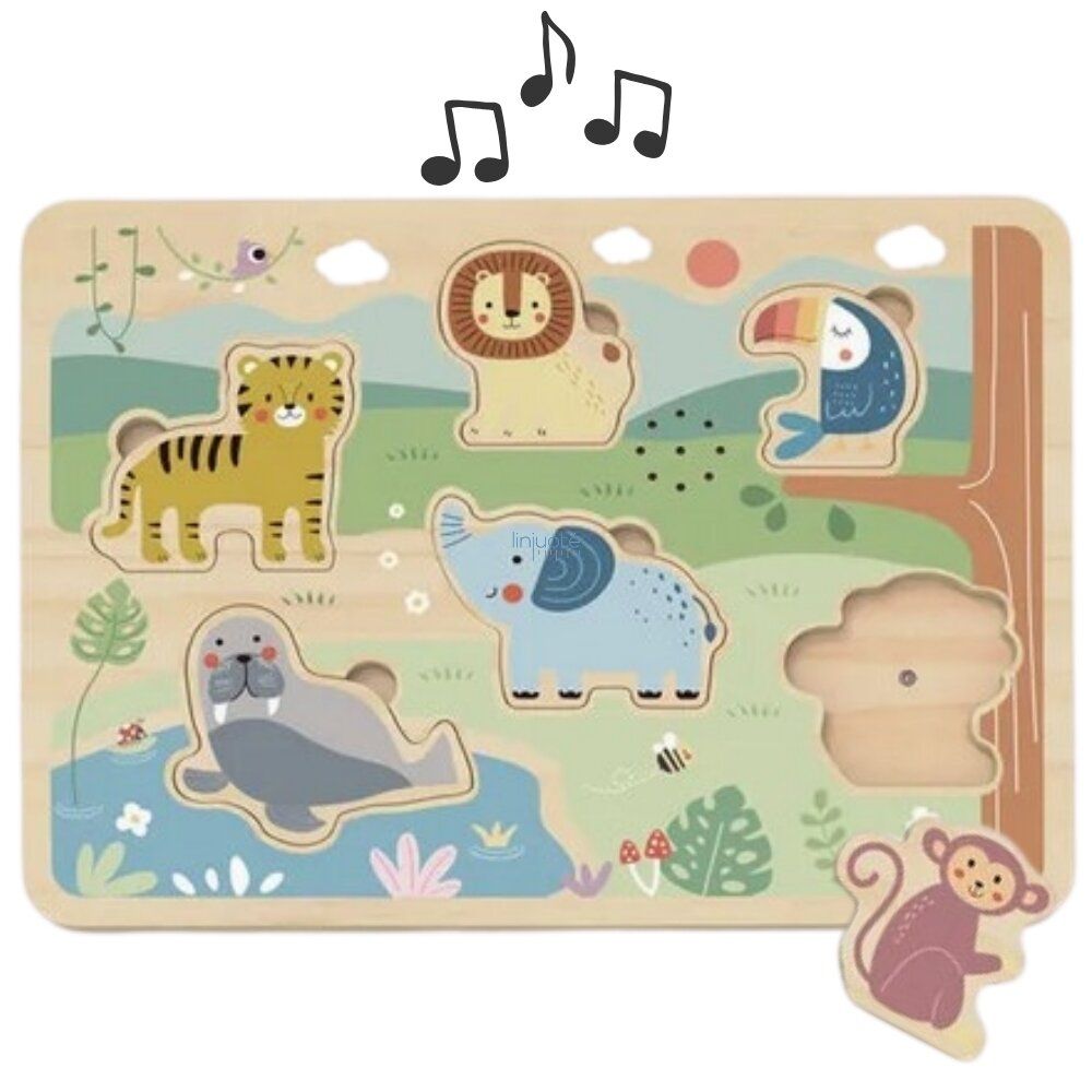 TookyToy, Дървен пъзел със звуци, Животни