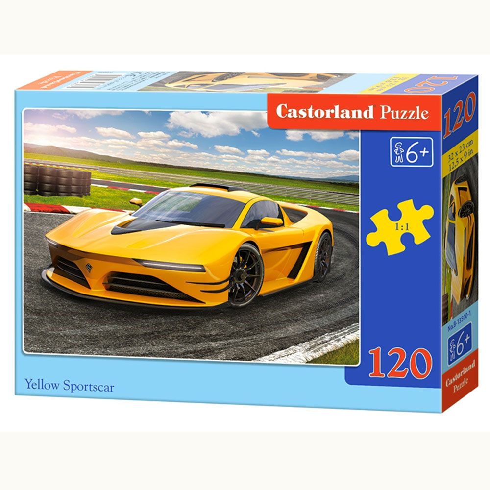 Castorland, Жълта състезателна кола, пъзел 120 части