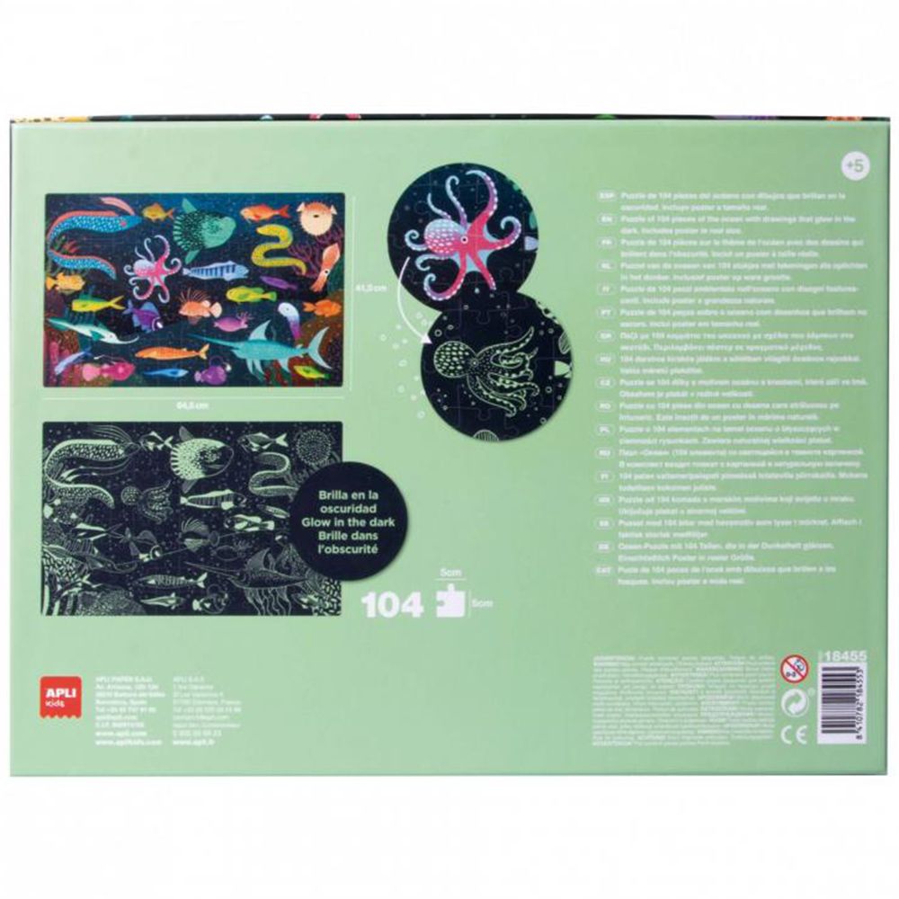 Светещ в тъмното пъзел, Подводен свят, 104 елемента