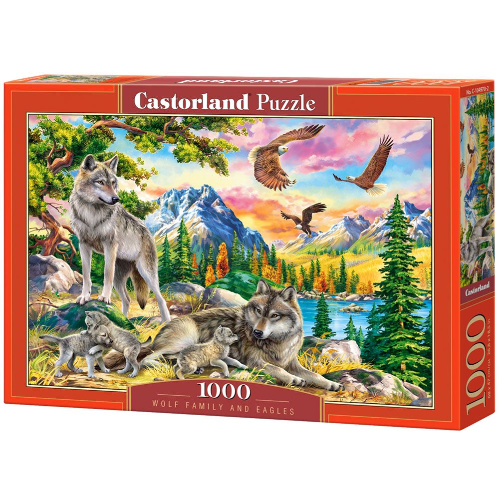 Castorland, Семейство вълци и орли, пъзел 1000 части