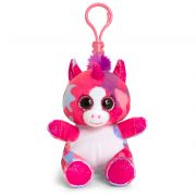 Плюшена играчка с клипс за раница, Розов еднорог