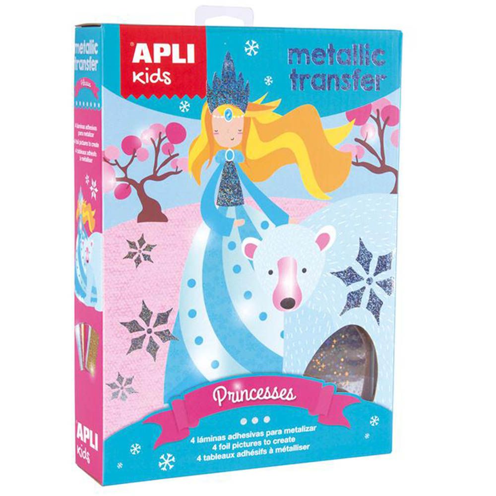 Apli kids, Комплект за апликация с блестящо фолио, Принцеси