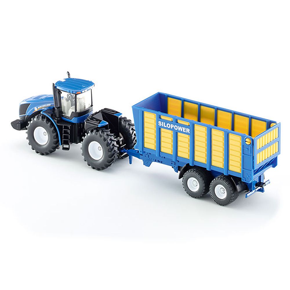 Трактор, New Holland T, с ремарке за силаж