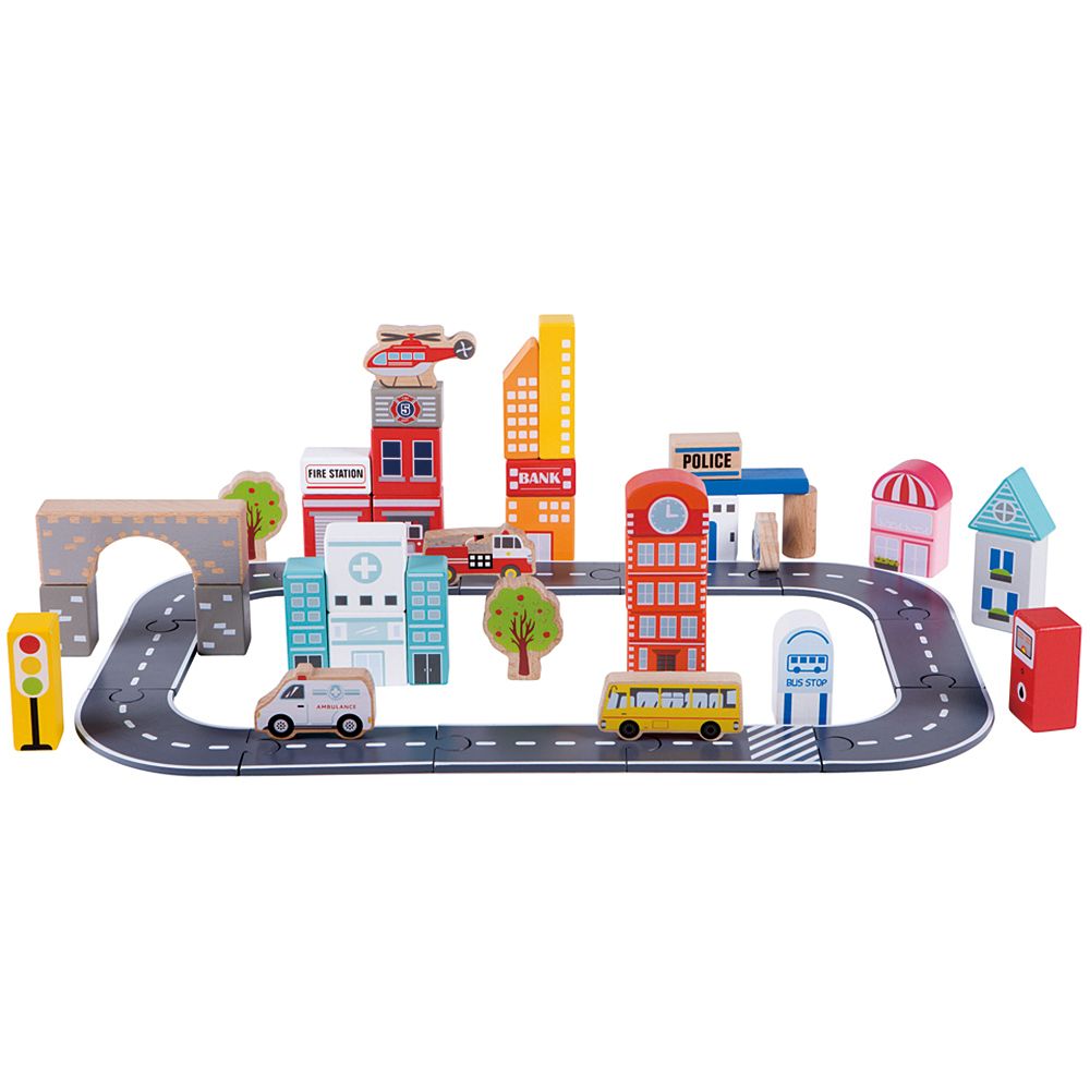 Lelin Toys, Дървен конструктор, Град