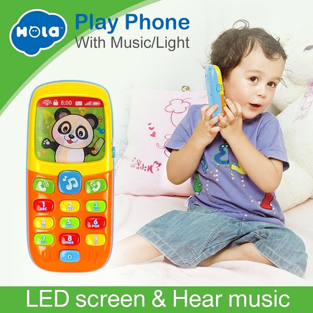 Бебешки мобилен телефон Панда, с музика и светлина