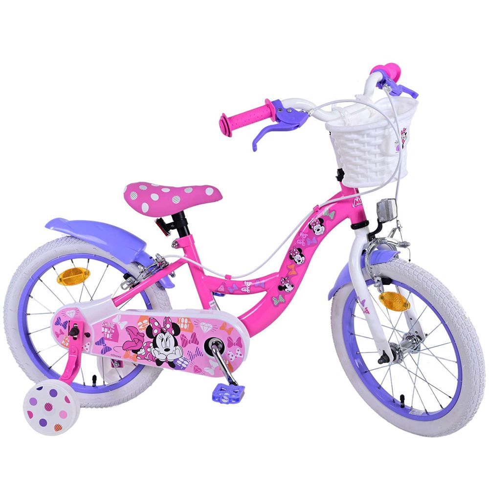 Детски велосипед с помощни колела, Мини Маус, 16 инча , FW