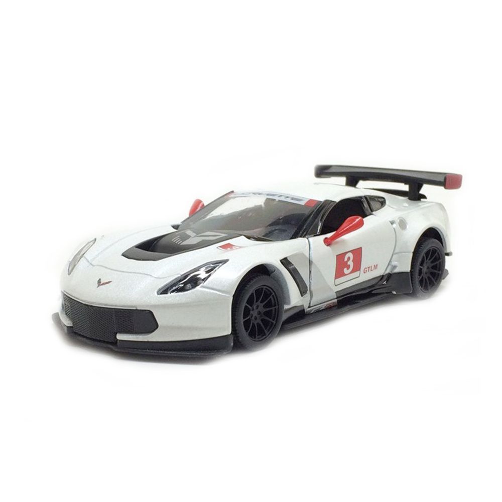 Kinsmart, Метална кола, Corvette C7.R, бял