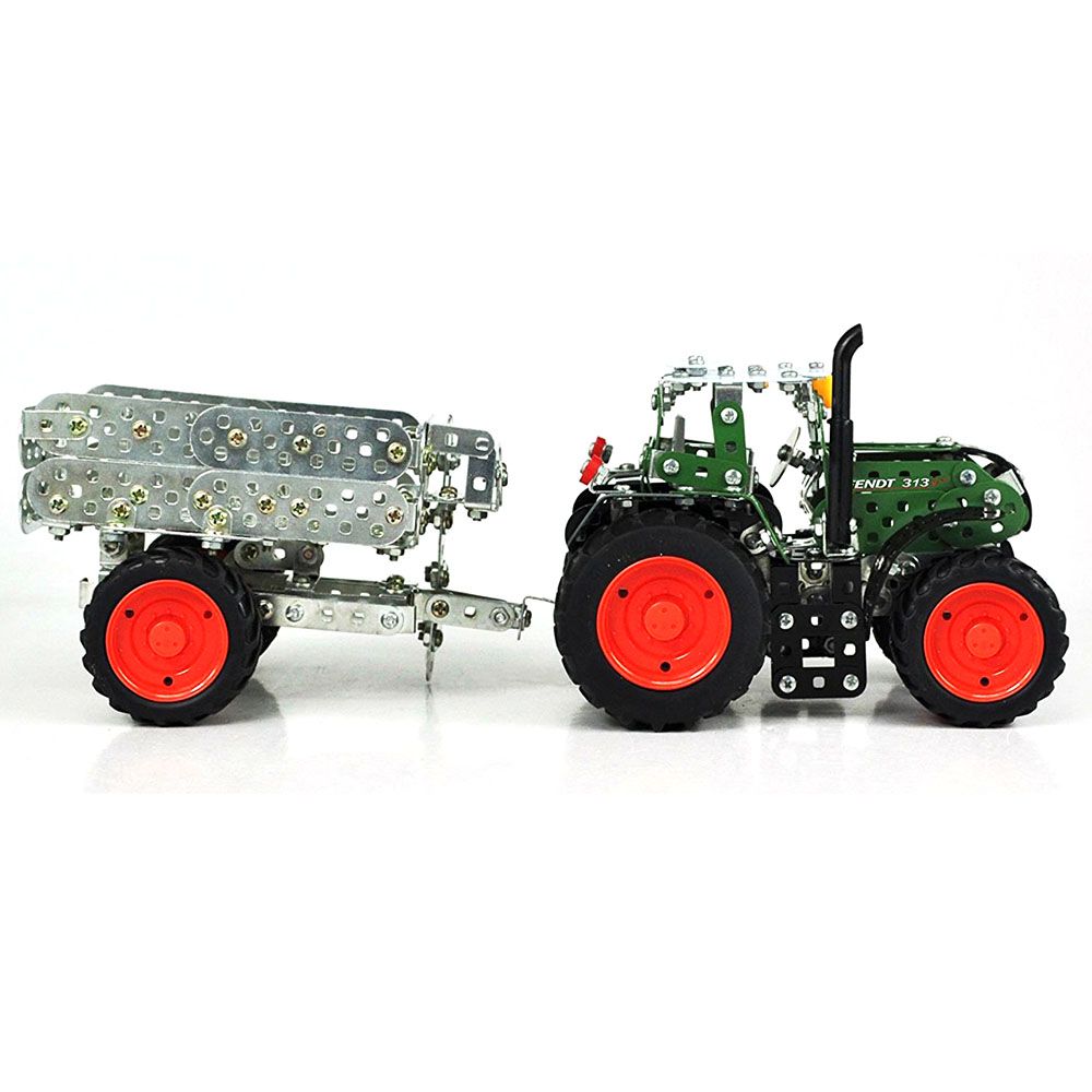 Метален конструктор, Трактор  FENDT 313 Vario с ремарке