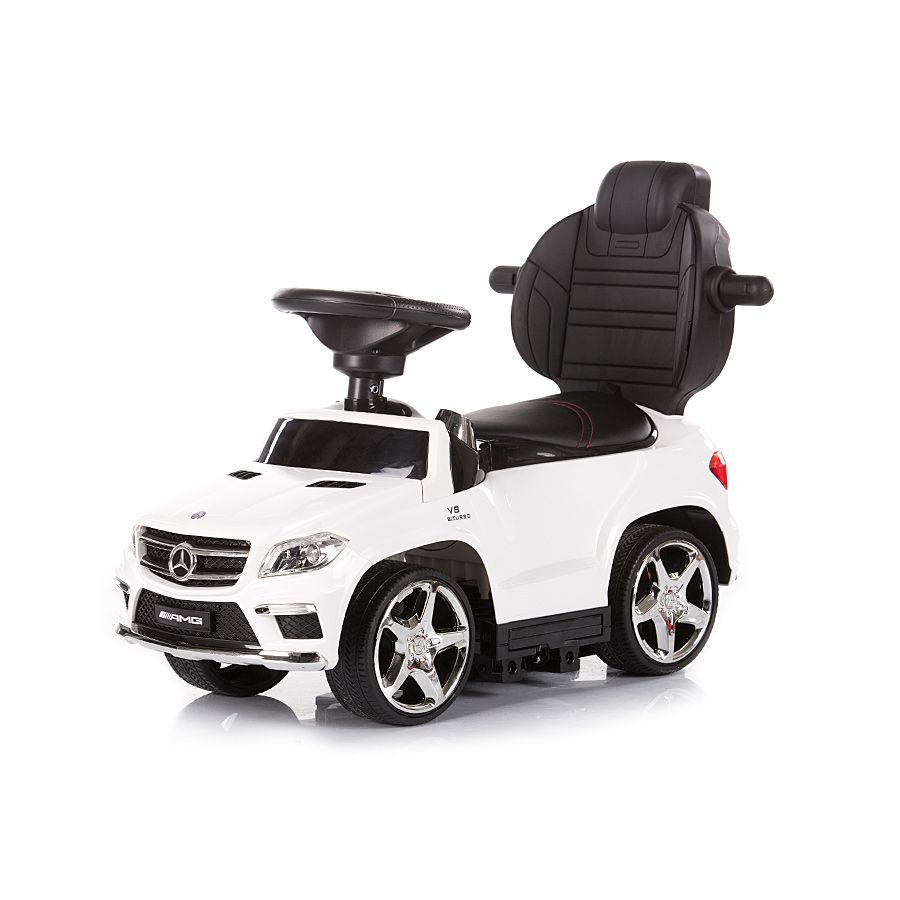 Количка за яздене с дръжка, Mercedes Benz GL63 AMG, бяла