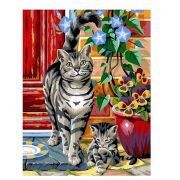 Рисуване по номера, Котета,  две картини