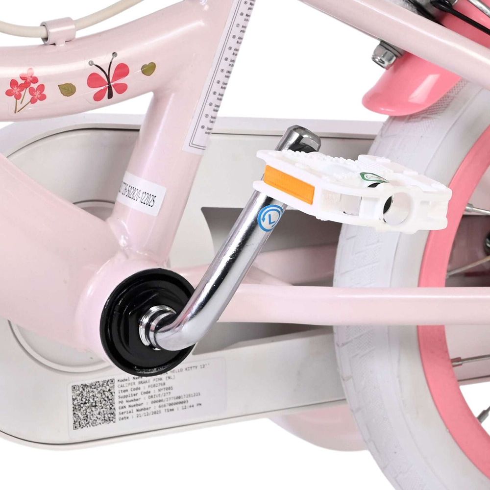 Детски велосипед с помощни колела, Hello Kitty, 12 инча