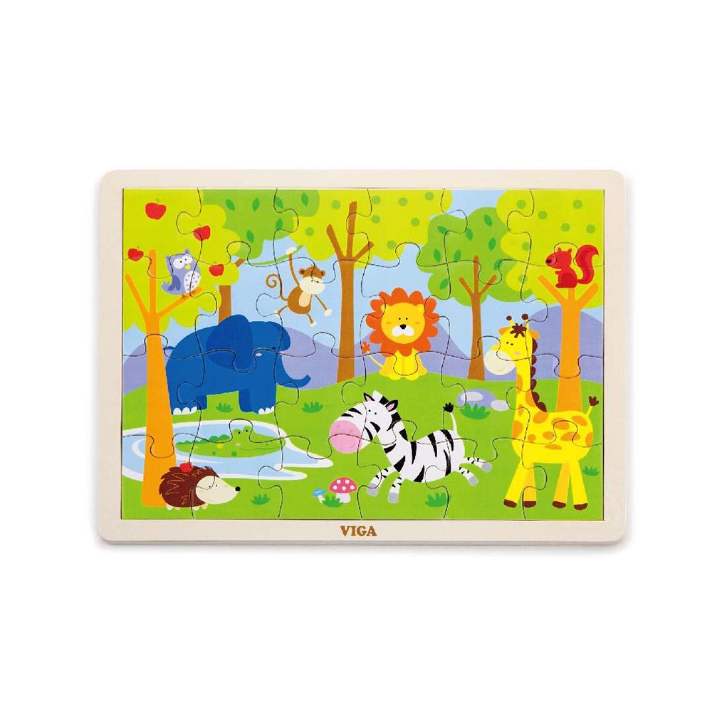 Viga toys, Дървен пъзел, Африка, 24 елемента