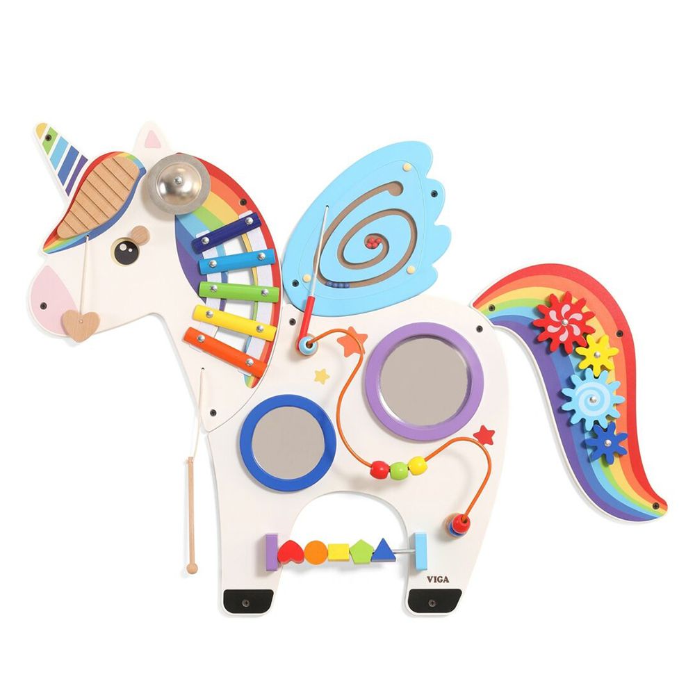 Viga toys, Цветна стена с активности - Еднорог