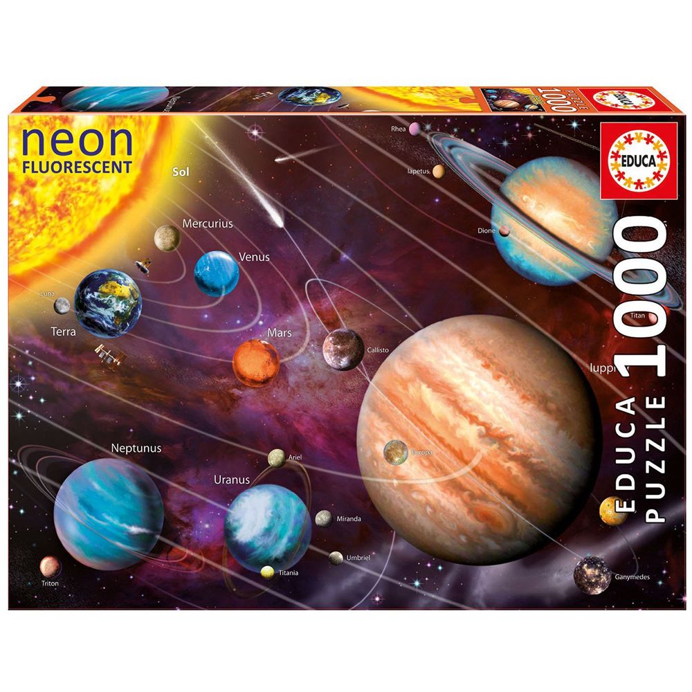 Слънчевата система, неонов пъзел с 1000 части