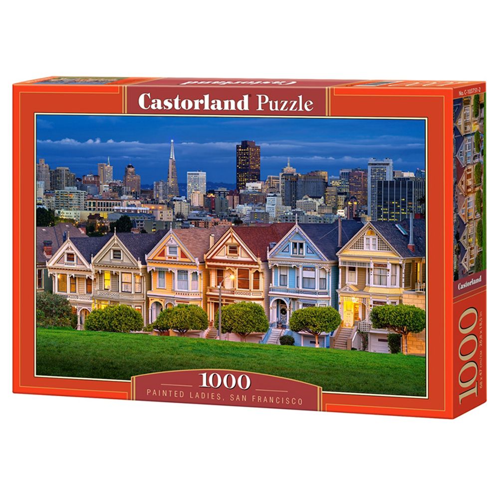 Castorland, Гледка към къщите, Дяволските пеперудки (Painted Ladies), Сан Франциско, пъзел 1000 части